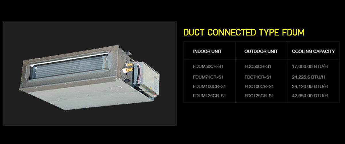 แอร์ MITSUBISHI HEAVY-DUTY รุ่น Duct Connected type FDUM รูมเทอร์โม ไร้สาย *2022*